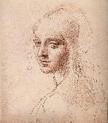 LEONARDO da Vinci, Study fur the head of a Madchens
